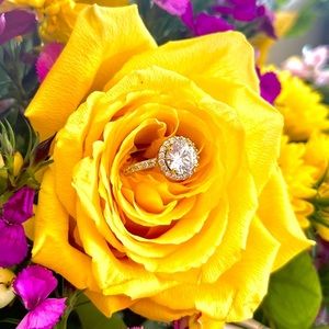 CUBIC ZIRCONIA PLATED RING SIZE 8